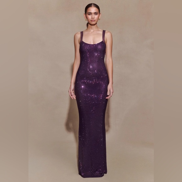 Meshki | Dresses | Meshki Jasmynhot Fix Maxi Dress With Mesh Back Purple  Size Small | Poshmark